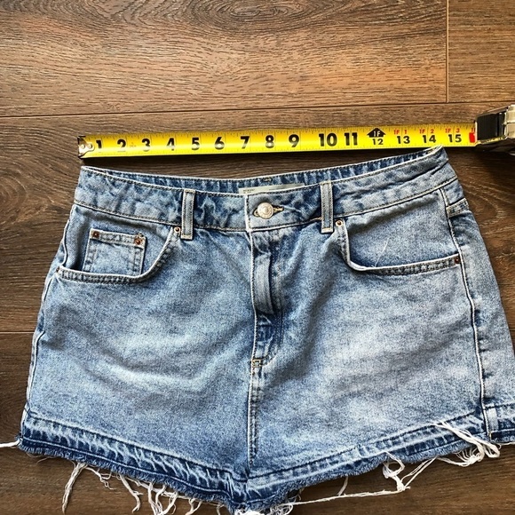 Topshop High Waist Denim Jean Shorts 8 - Picture 5 of 10
